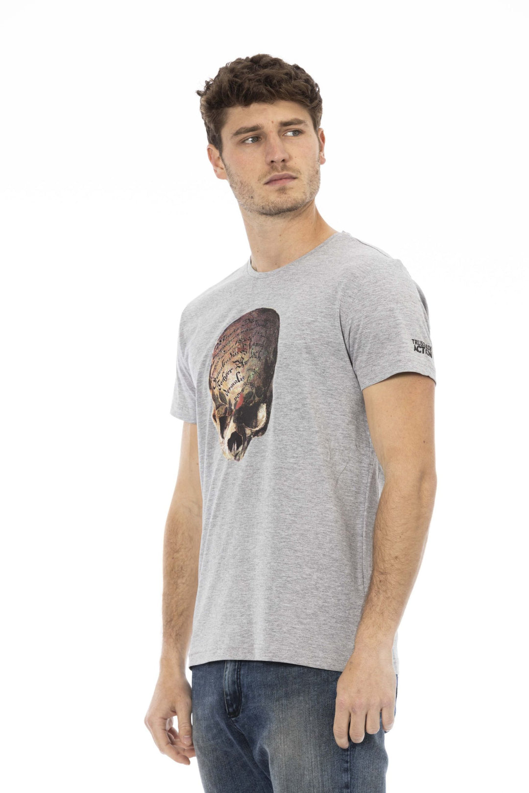 Trussardi Action Gray Cotton T-Shirt