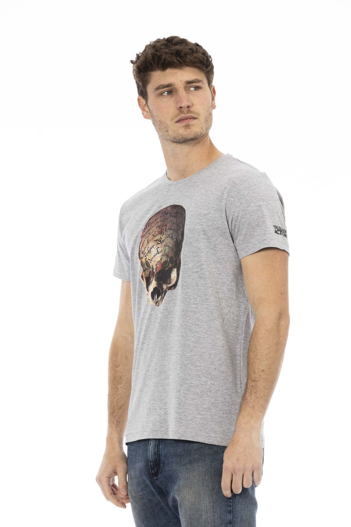 Trussardi Action Gray Cotton T-Shirt