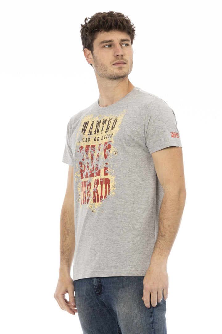 Trussardi Action Gray Cotton T-Shirt