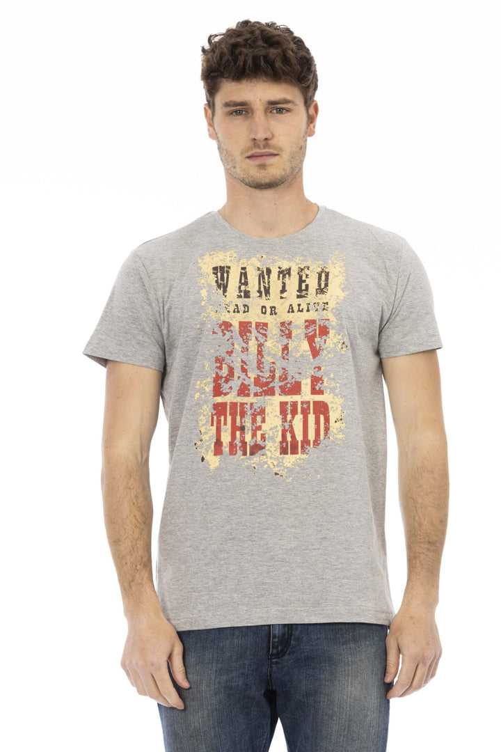 Trussardi Action Gray Cotton T-Shirt