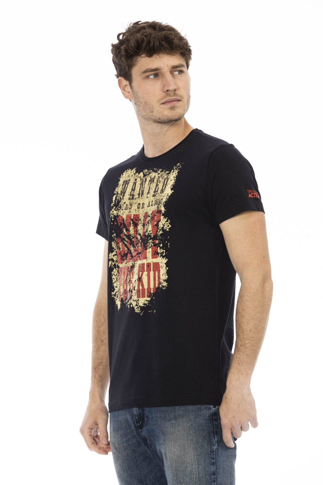 Trussardi Action Black Cotton T-Shirt