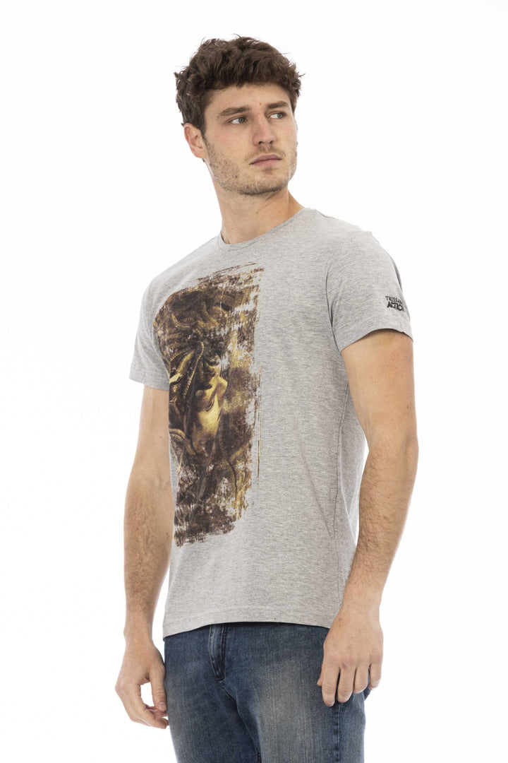 Trussardi Action Gray Cotton T-Shirt
