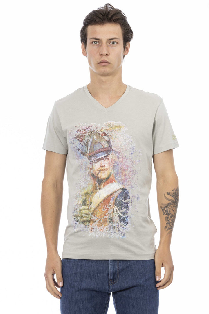 Trussardi Action Gray Cotton T-Shirt