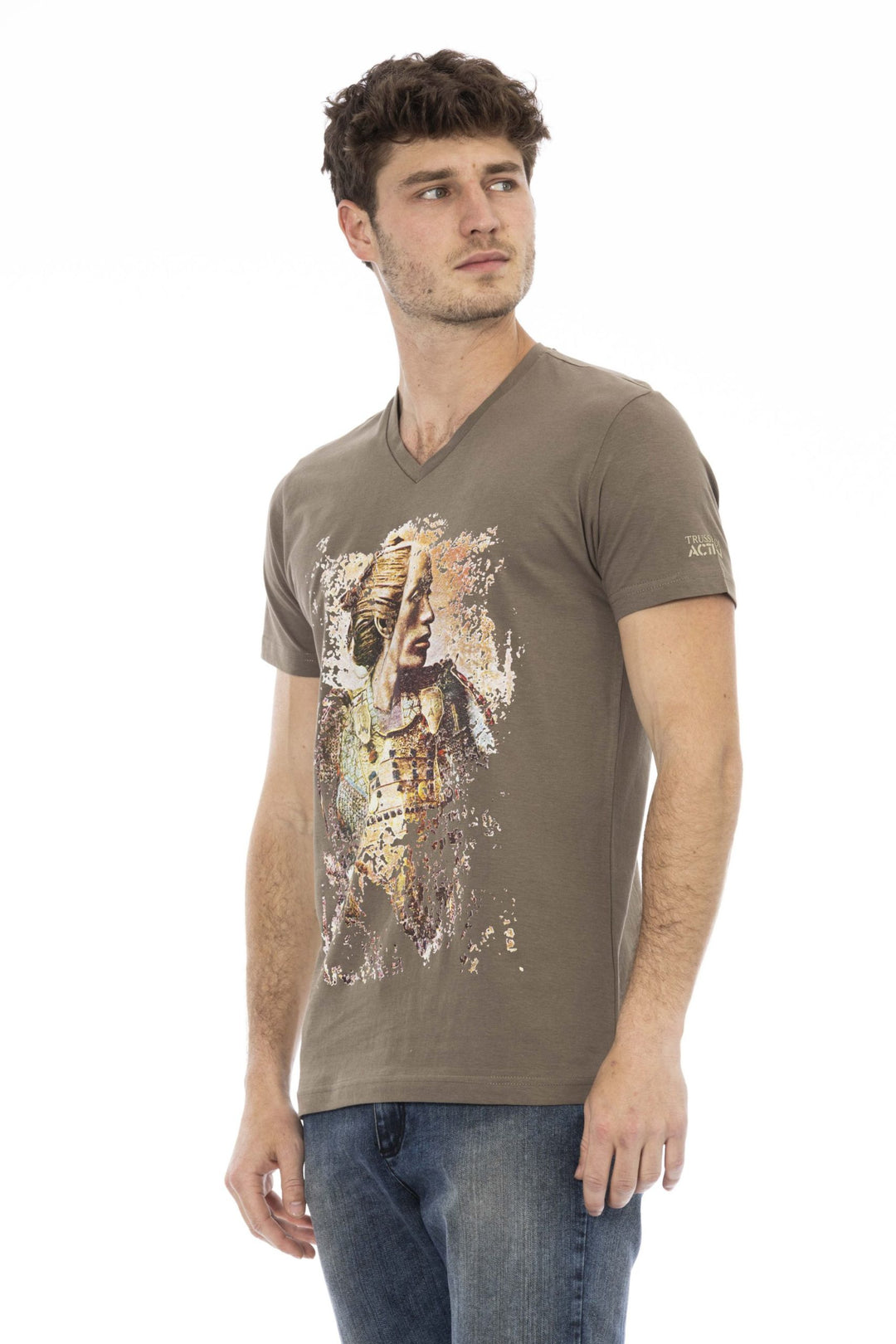 Trussardi Action Brown Cotton T-Shirt