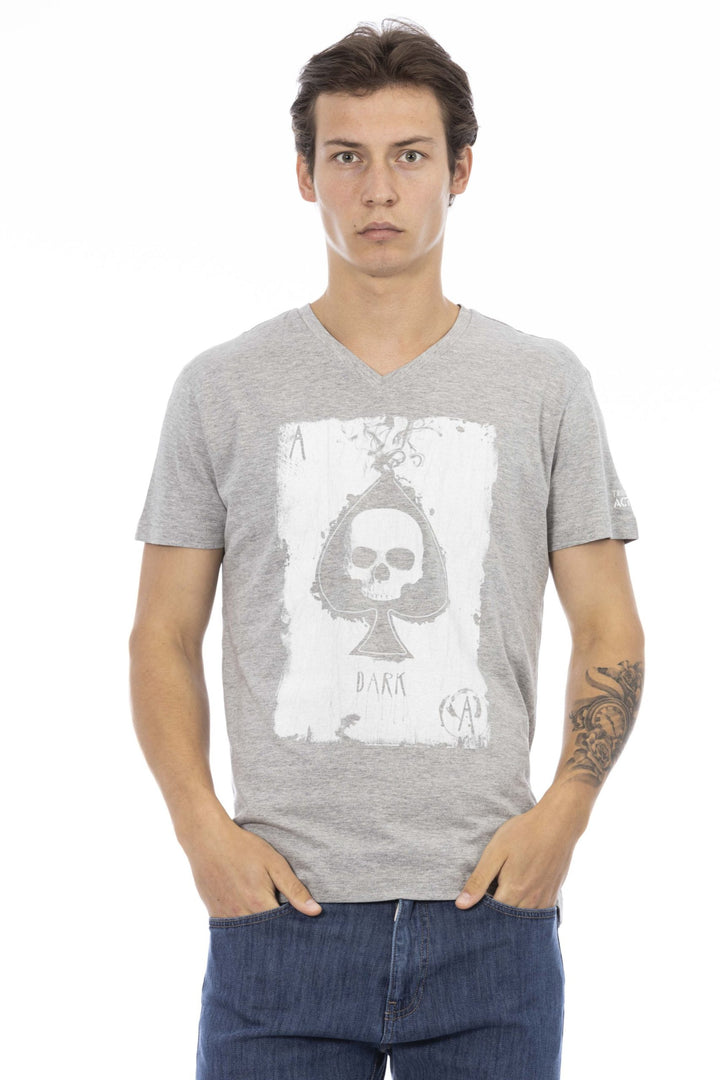 Trussardi Action Gray Cotton T-Shirt