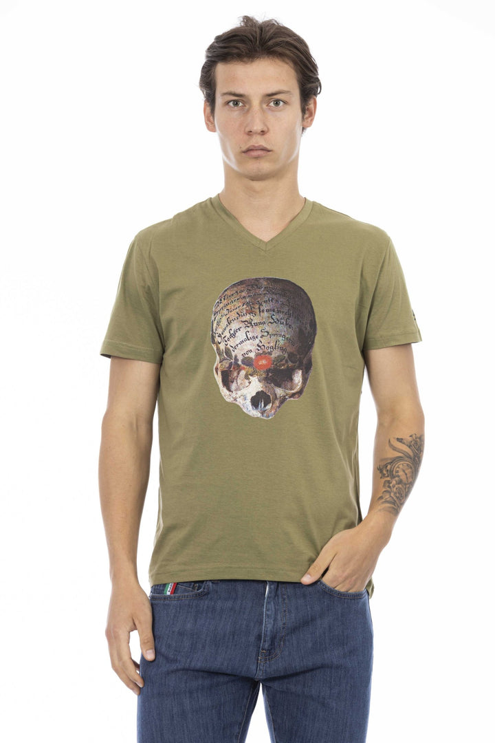 Trussardi Action Green Cotton T-Shirt