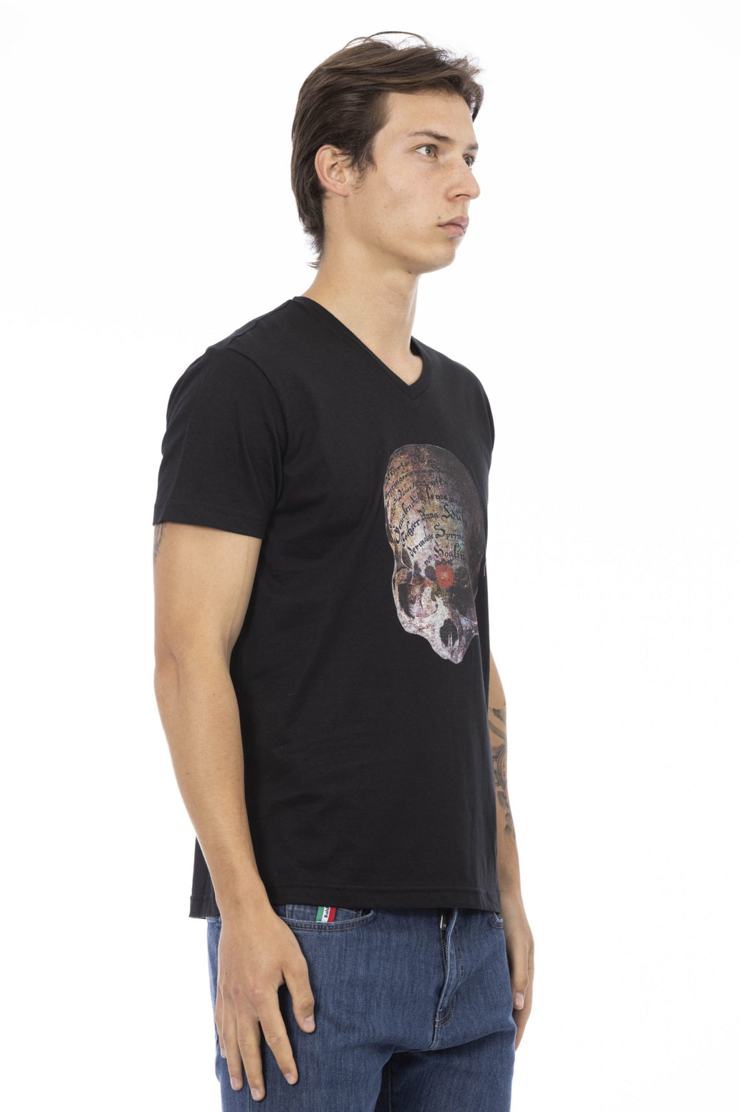 Trussardi Action Black Cotton T-Shirt