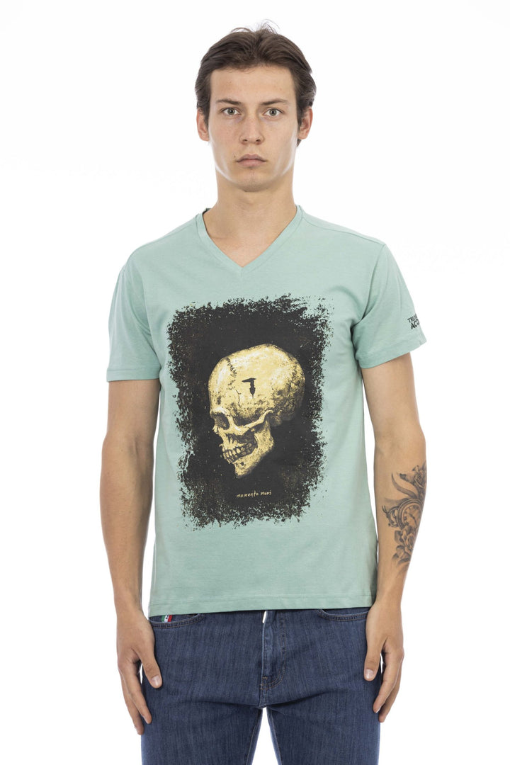 Trussardi Action Green Cotton T-Shirt