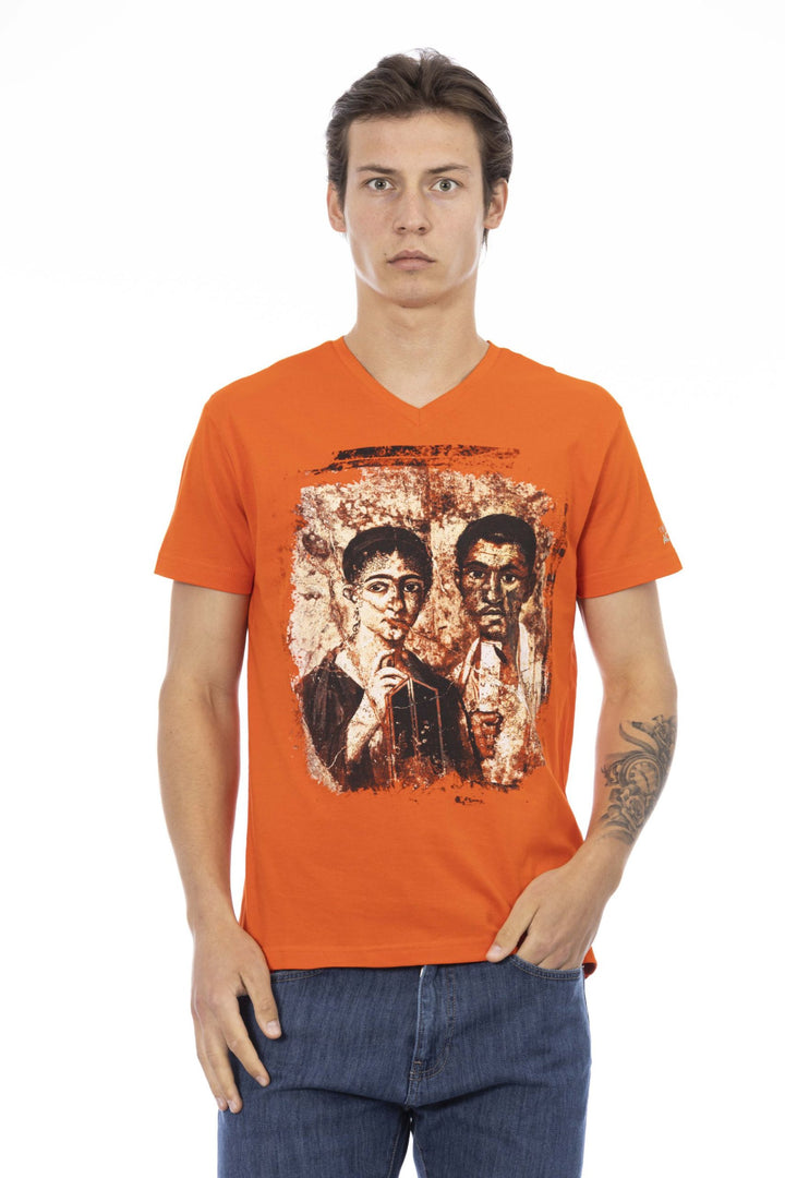 Trussardi Action Orange Cotton T-Shirt