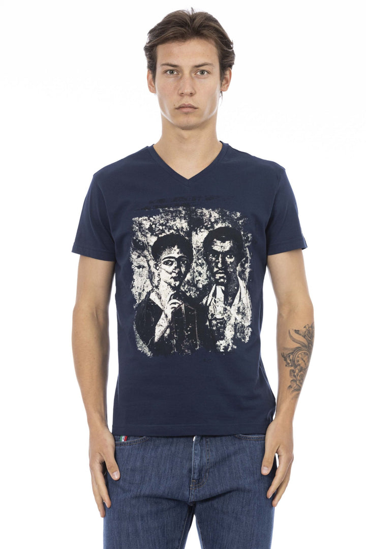 Trussardi Action Blue Cotton T-Shirt