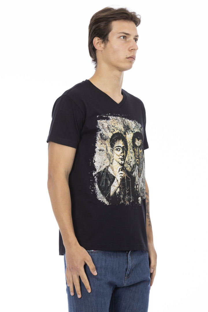 Trussardi Action Black Cotton T-Shirt