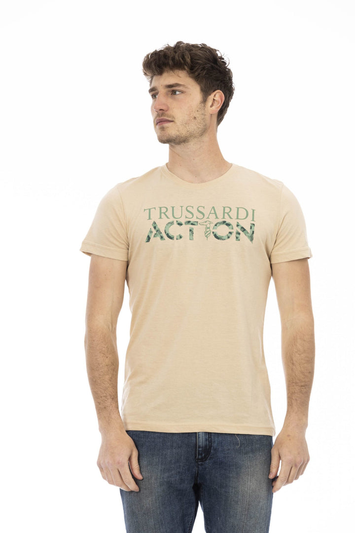 Trussardi Action Beige Cotton T-Shirt
