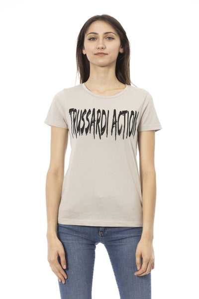 Trussardi Action Beige Cotton Tops & T-Shirt