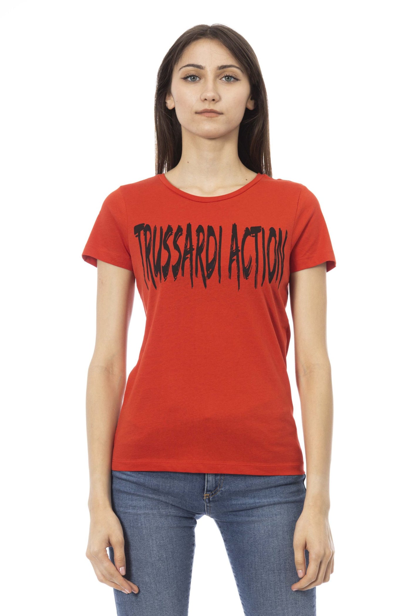 Trussardi Action Red Cotton Tops & T-Shirt