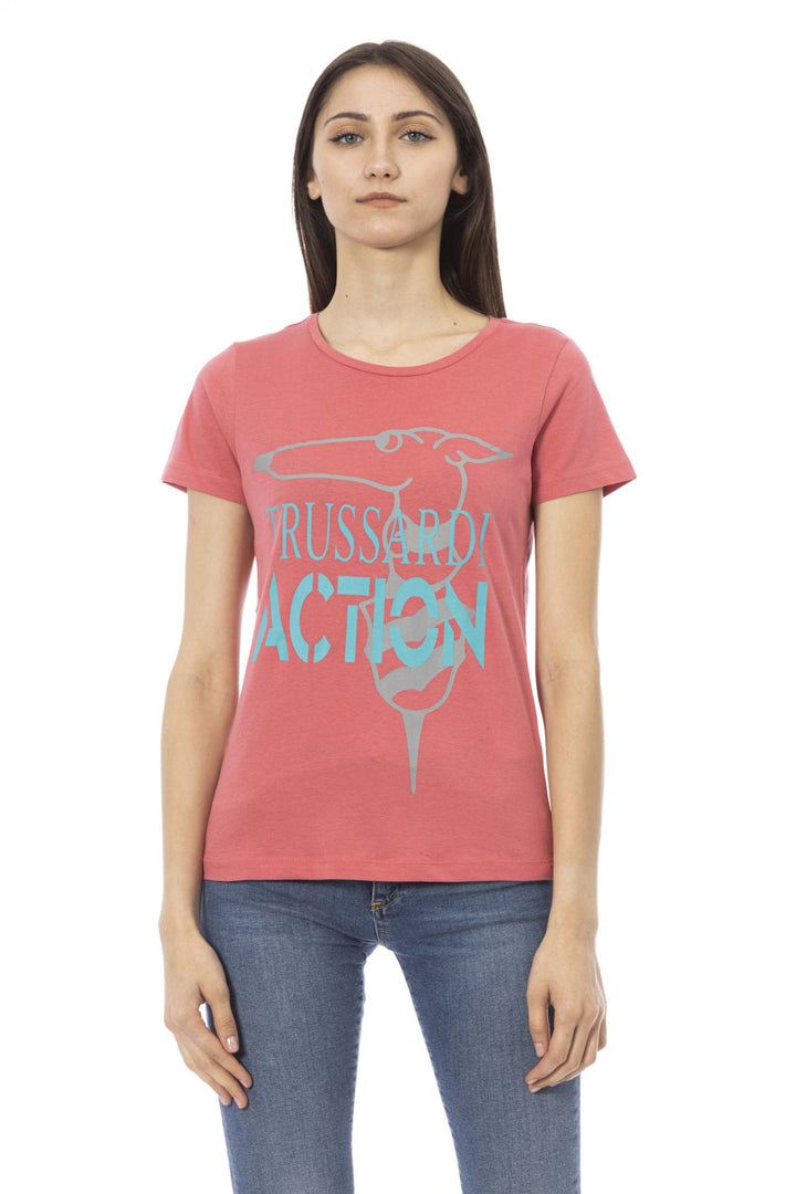 Trussardi Action Pink Cotton Tops & T-Shirt