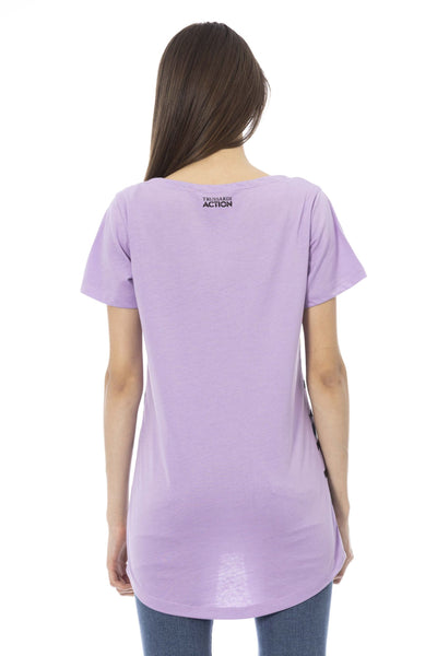 Trussardi Action Violet Cotton Tops & T-Shirt