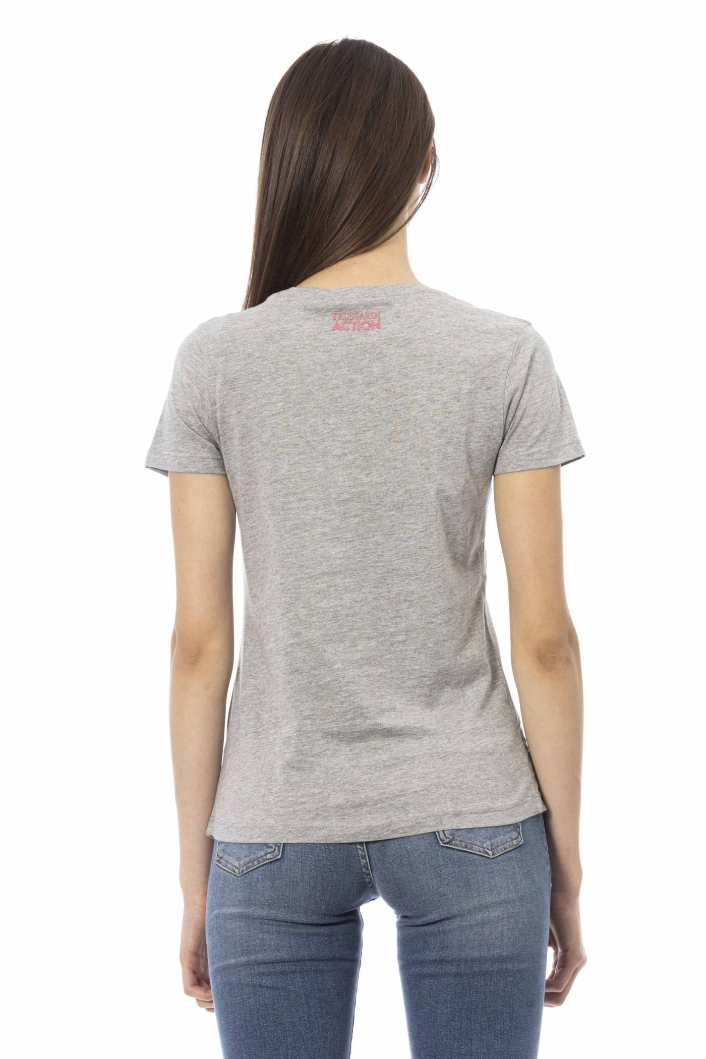 Trussardi Action Gray Cotton Tops & T-Shirt