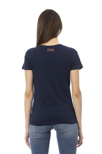 Trussardi Action Blue Cotton Tops & T-Shirt
