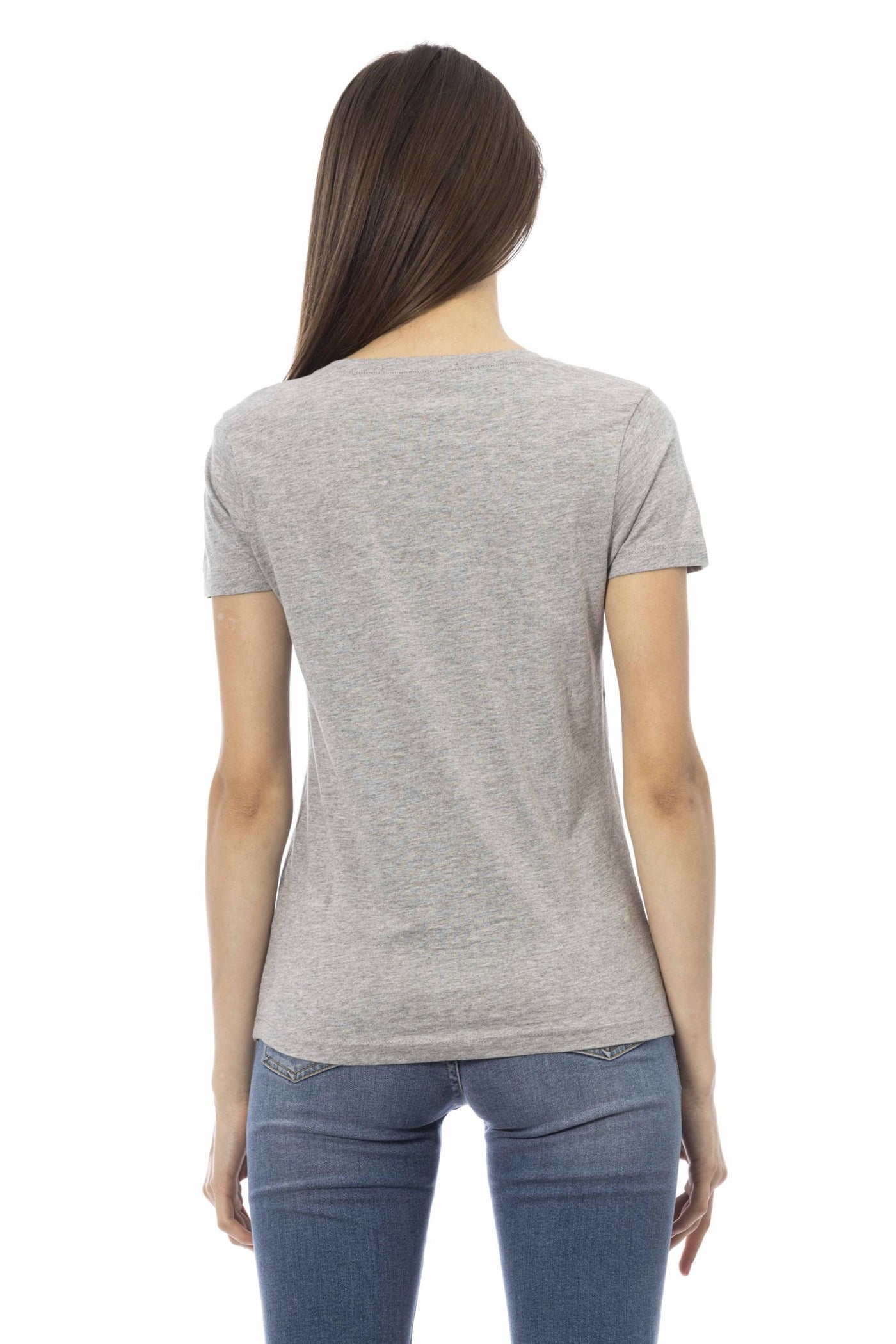 Trussardi Action Gray Cotton Tops & T-Shirt