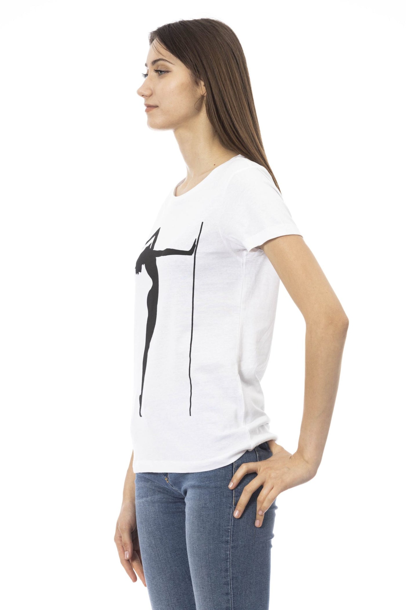 Trussardi Action White Cotton Tops & T-Shirt