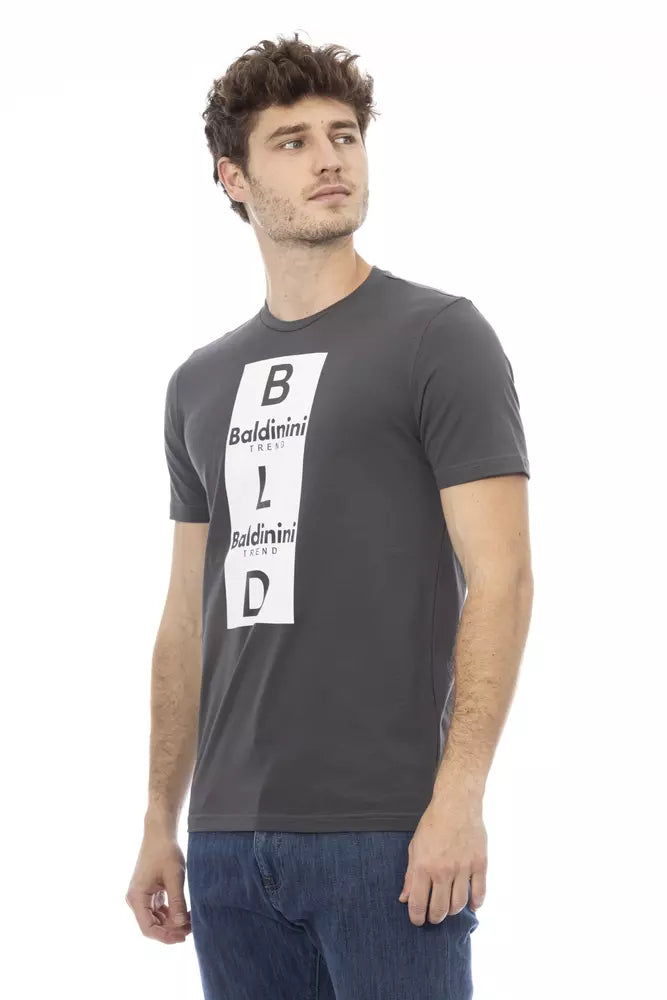 Baldinini Trend Gray Cotton T-Shirt