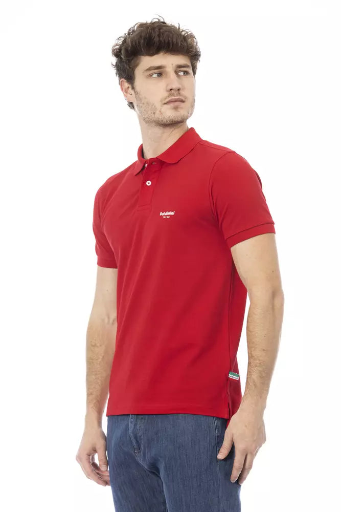 Baldinini Trend Red Cotton Polo Shirt