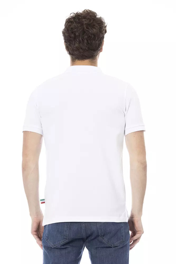 Baldinini Trend White Cotton Polo Shirt