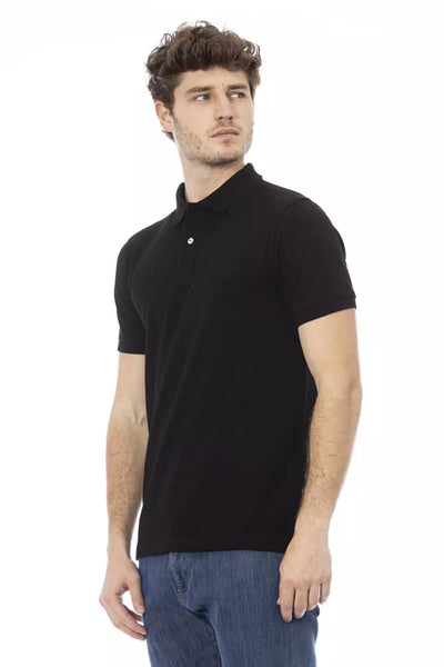 Baldinini Trend Black Cotton Polo Shirt
