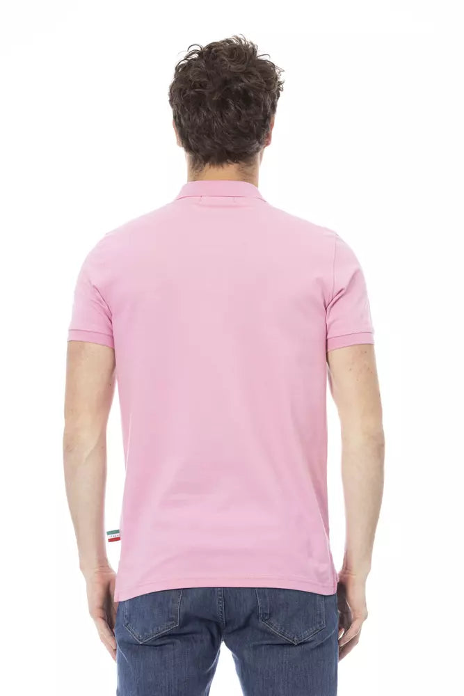 Baldinini Trend Pink Cotton Polo Shirt