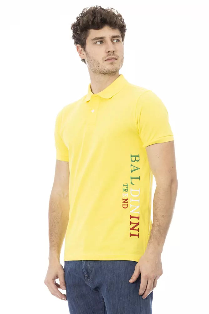 Baldinini Trend Yellow Cotton Polo Shirt