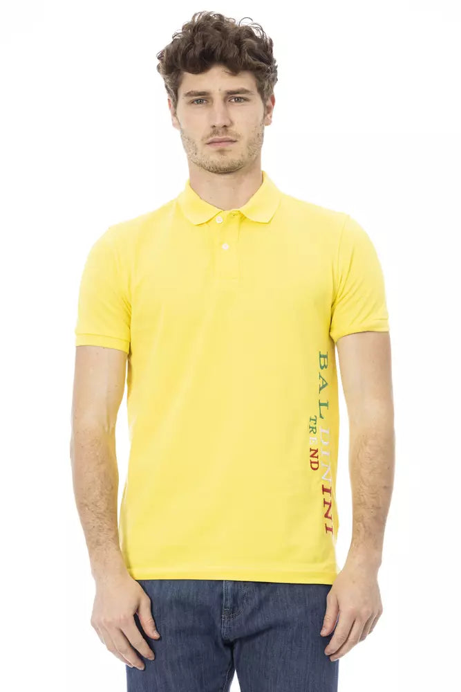 Baldinini Trend Yellow Cotton Polo Shirt