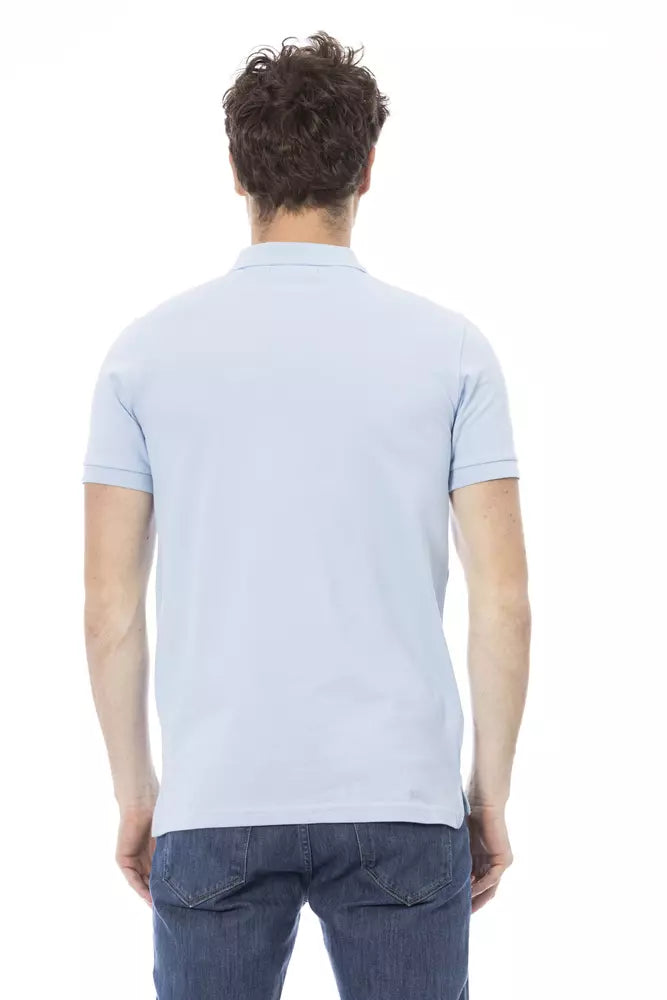 Baldinini Trend Light-blue Cotton Polo Shirt