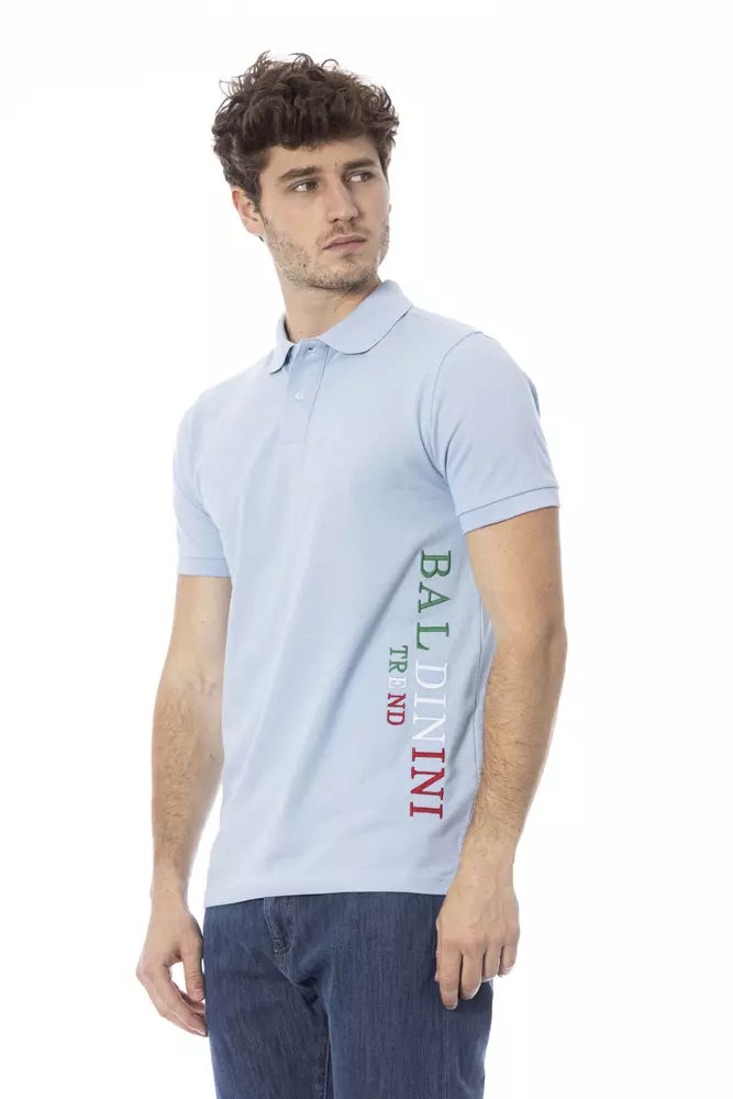 Baldinini Trend Light-blue Cotton Polo Shirt