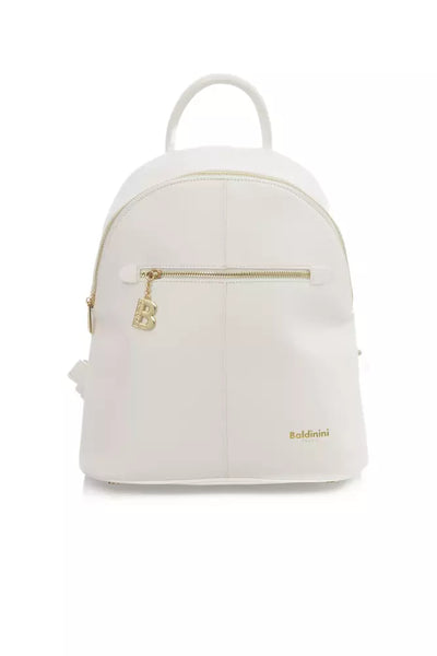 Baldinini Trend White Polyethylene Backpack