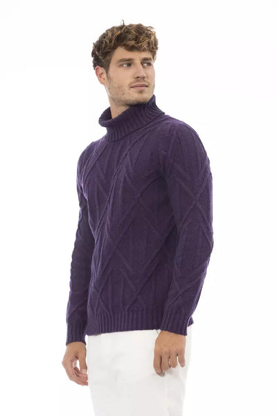 Alpha studio Purple Merino Wool Sweater