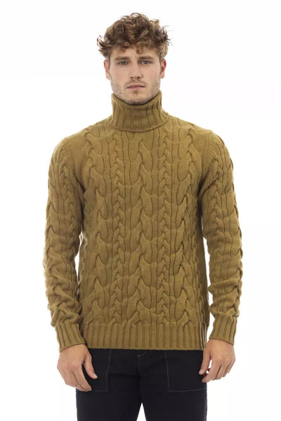 Alpha studio Brown Wool Sweater