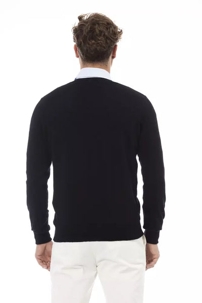 Alpha studio Black Wool Sweater