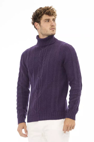 Alpha studio Purple Merino Wool Sweater