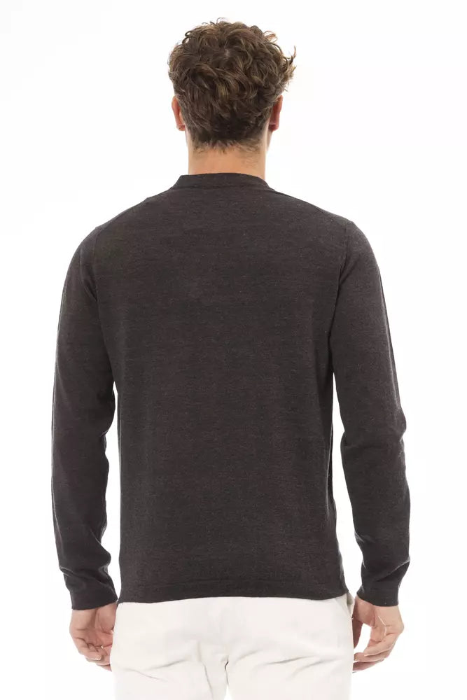 Alpha studio Brown Cotton Sweater