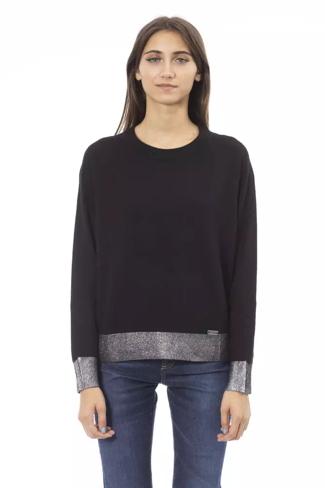 Baldinini trend Black Wool Sweater