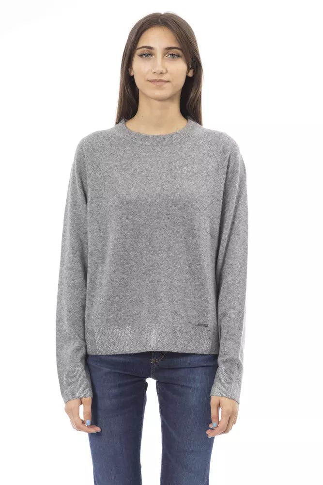 Baldinini trend Gray Wool Sweater