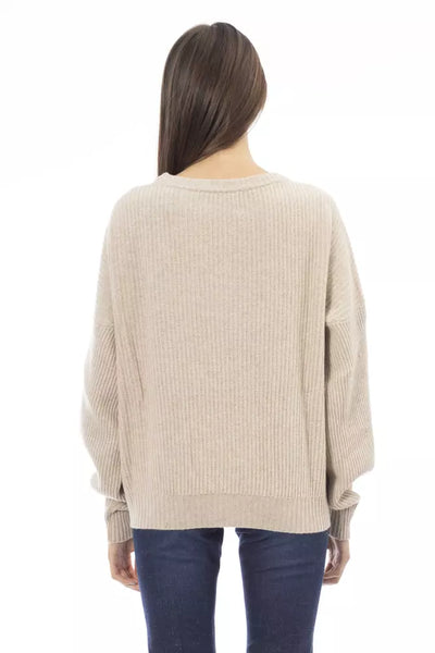 Baldinini Trend Beige Wool Sweater