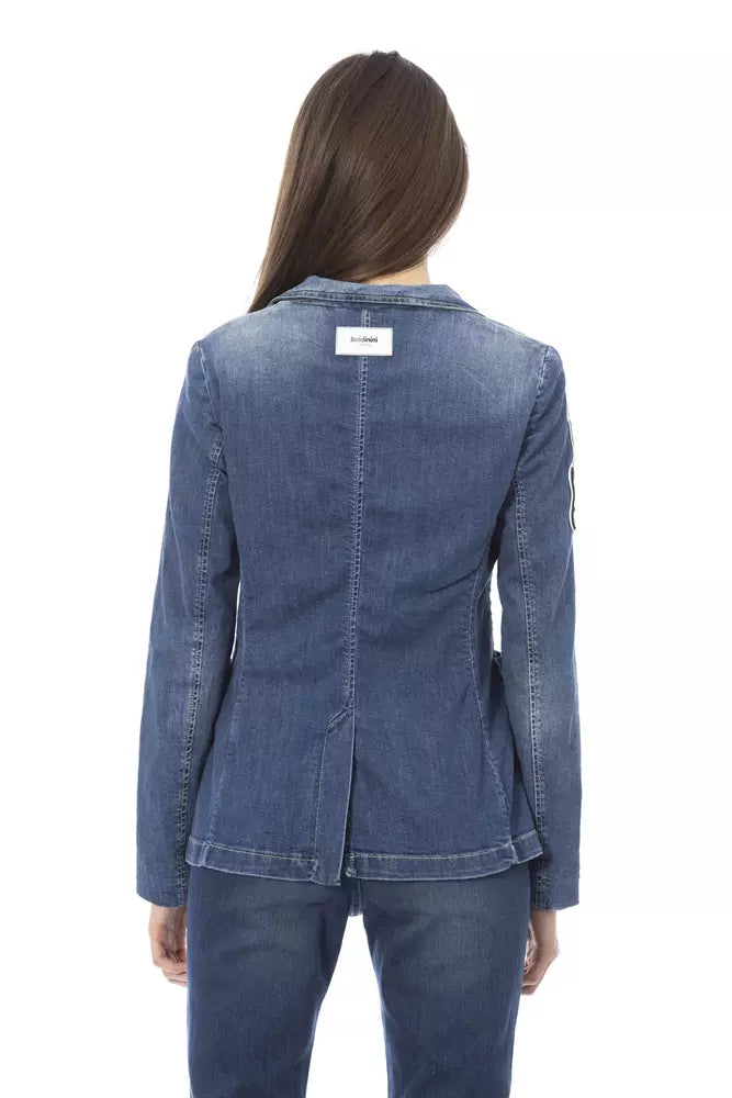 Baldinini trend Blue Cotton Jackets & Coat