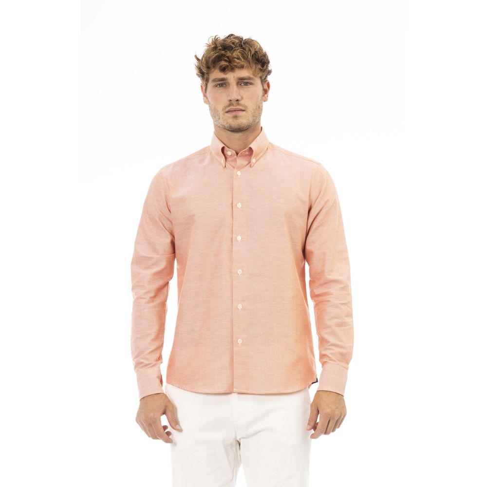 Baldinini Trend Orange Cotton Shirt