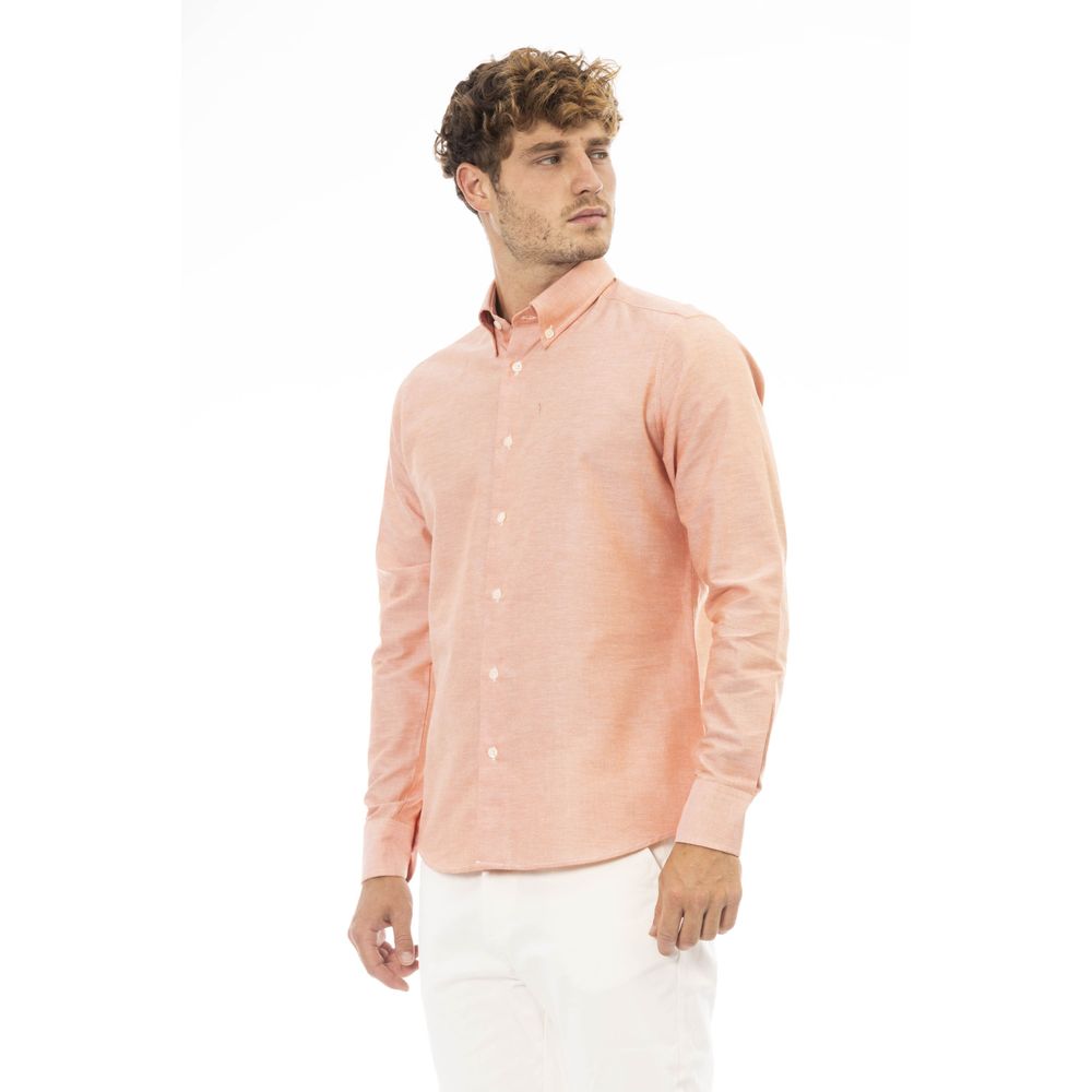 Baldinini Trend Orange Cotton Shirt