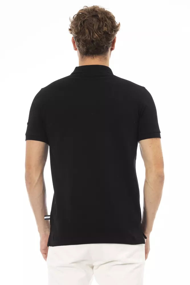 Baldinini trend Black Cotton Polo Shirt