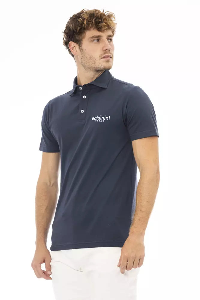 Baldinini trend Blue Cotton Polo Shirt
