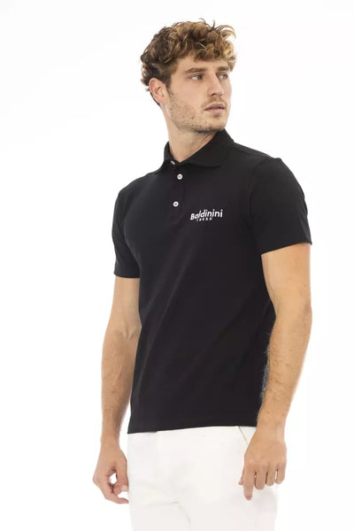 Baldinini trend Black Cotton Polo Shirt
