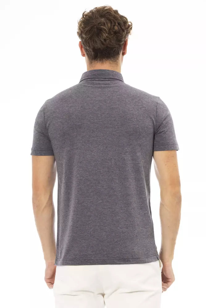Baldinini trend Gray Cotton Polo Shirt
