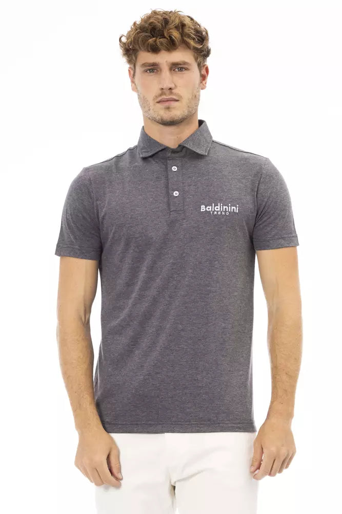 Baldinini trend Gray Cotton Polo Shirt